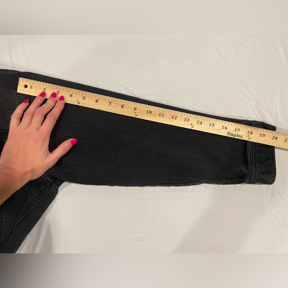 Black Label Black Denim Cropped Jacket - Size Medium - Picture 7 of 10